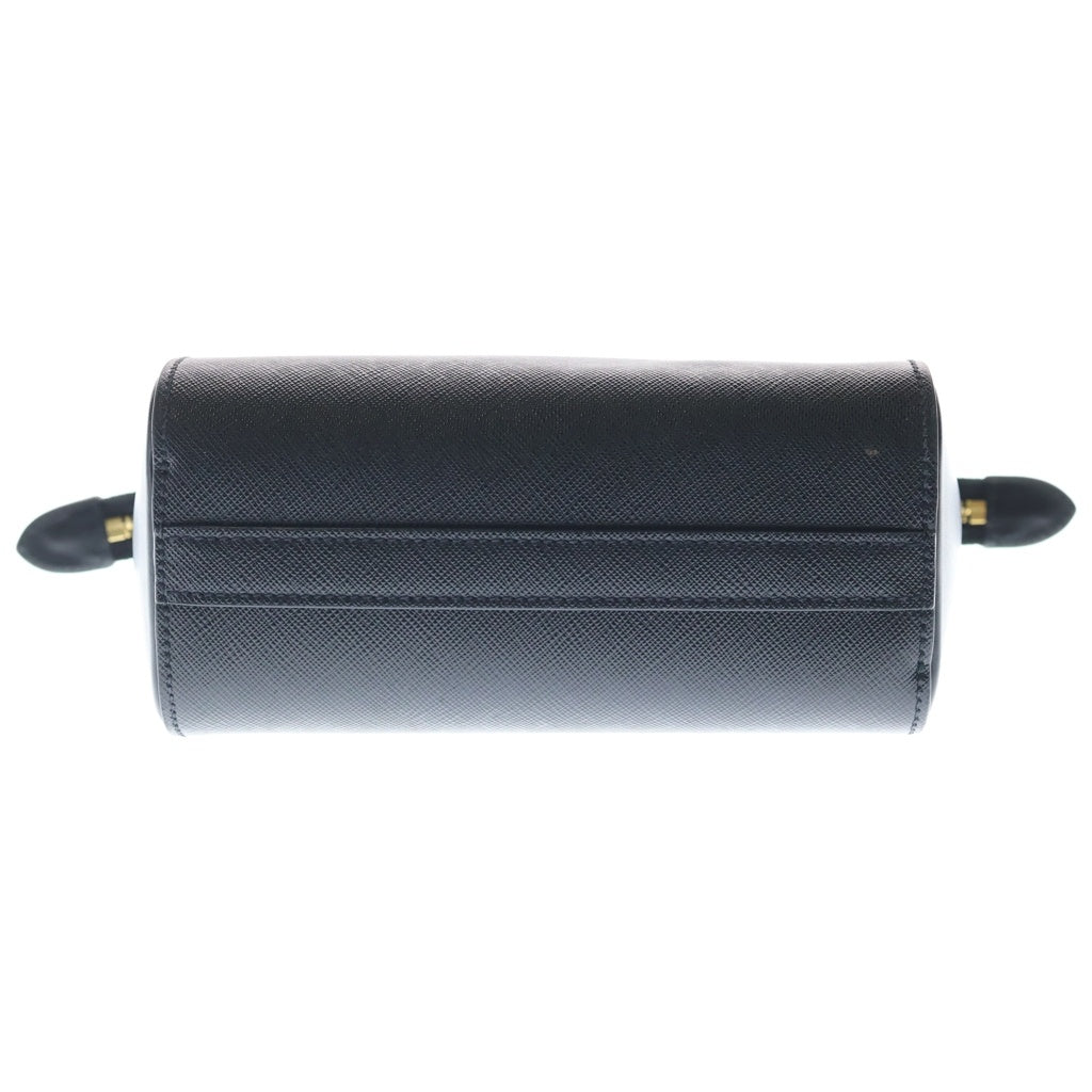 PRADA(プラダ) サフィアーノ 2WAYミニバッグ ハンドバッグ ショルダーバッグ ブラック サフィアーノレザー 1BA380 ゴールド金具 レディース