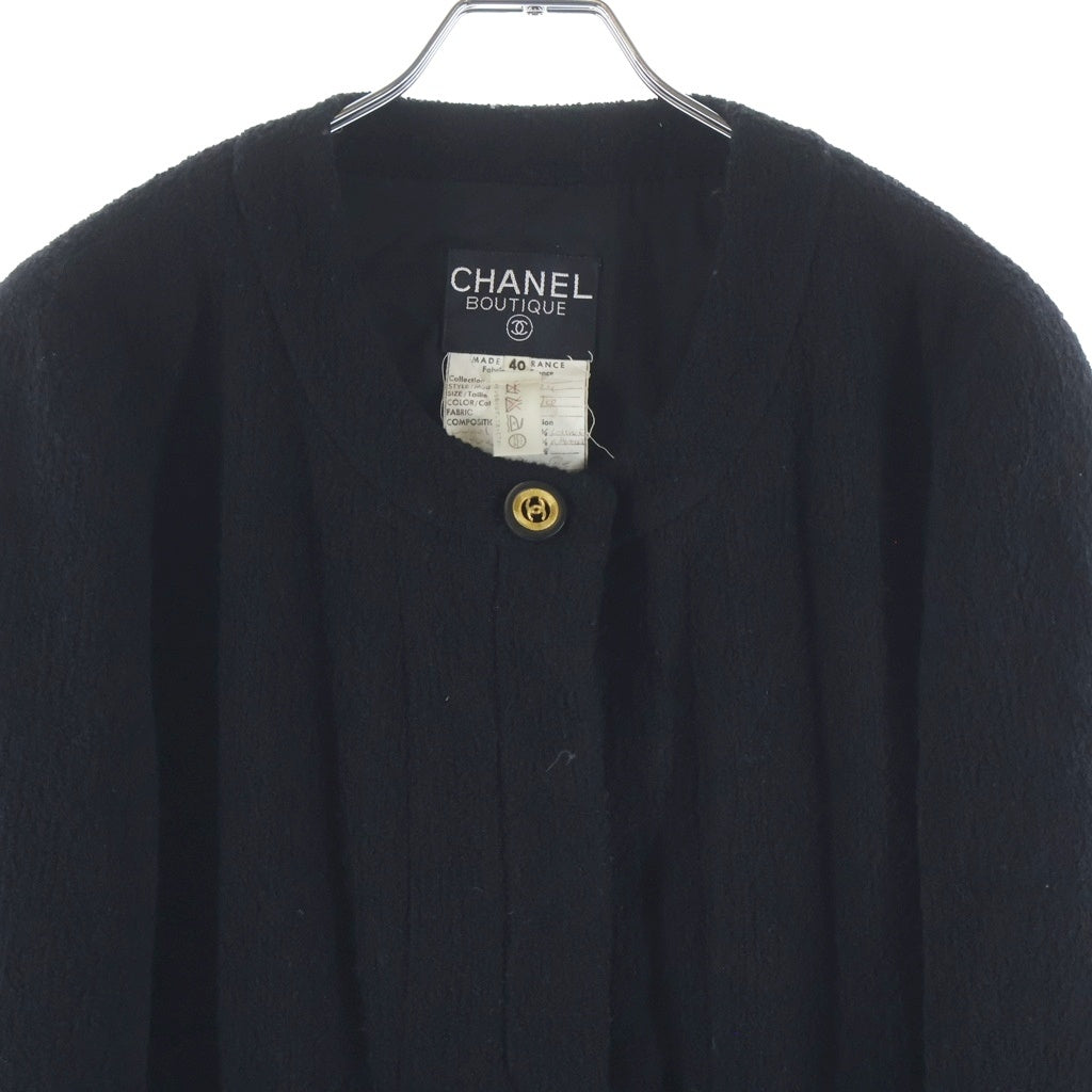 CHANEL(シャネル) 80-90s VINTAGE ココマークボタン ウールツイード シャネルジャケット ブラック レディース