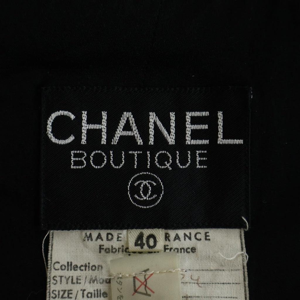 CHANEL(シャネル) 80-90s VINTAGE ココマークボタン ウールツイード シャネルジャケット ブラック レディース