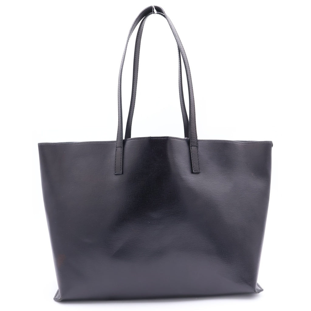 SAINT LAURENT PARIS(サンローランパリ) ロゴパンチングフリンジトートバッグ ハンドバッグ ブラック レザー 396906 レディース