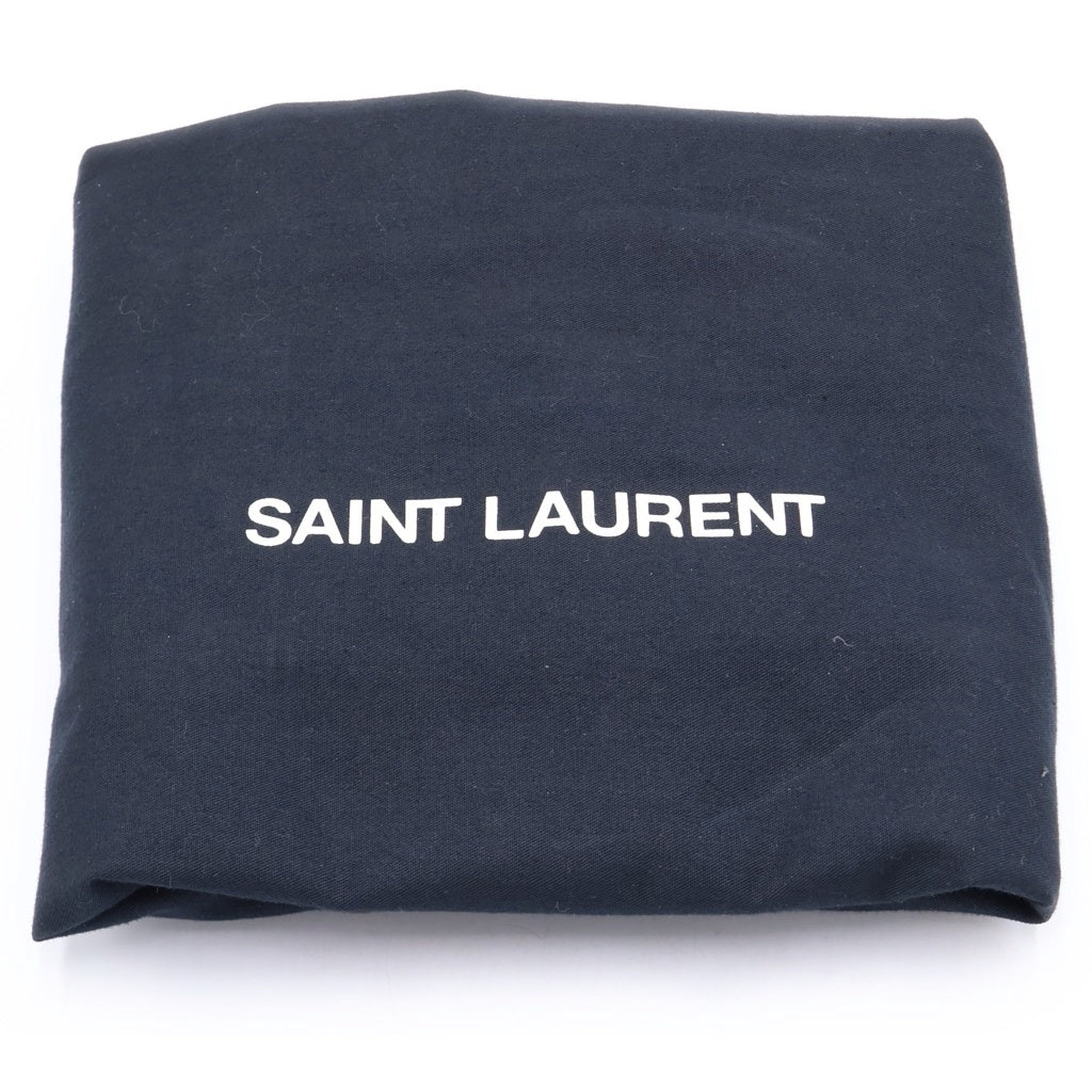 SAINT LAURENT PARIS(サンローランパリ) ロゴパンチングフリンジトートバッグ ハンドバッグ ブラック レザー 396906 レディース