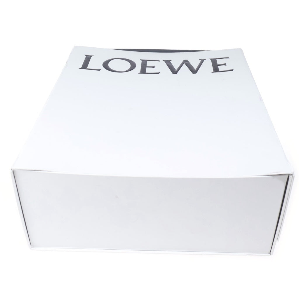 LOEWE(ロエベ) ロゴ コンバット レースアップ レザー ショートブーツ #37 ブラック レディース