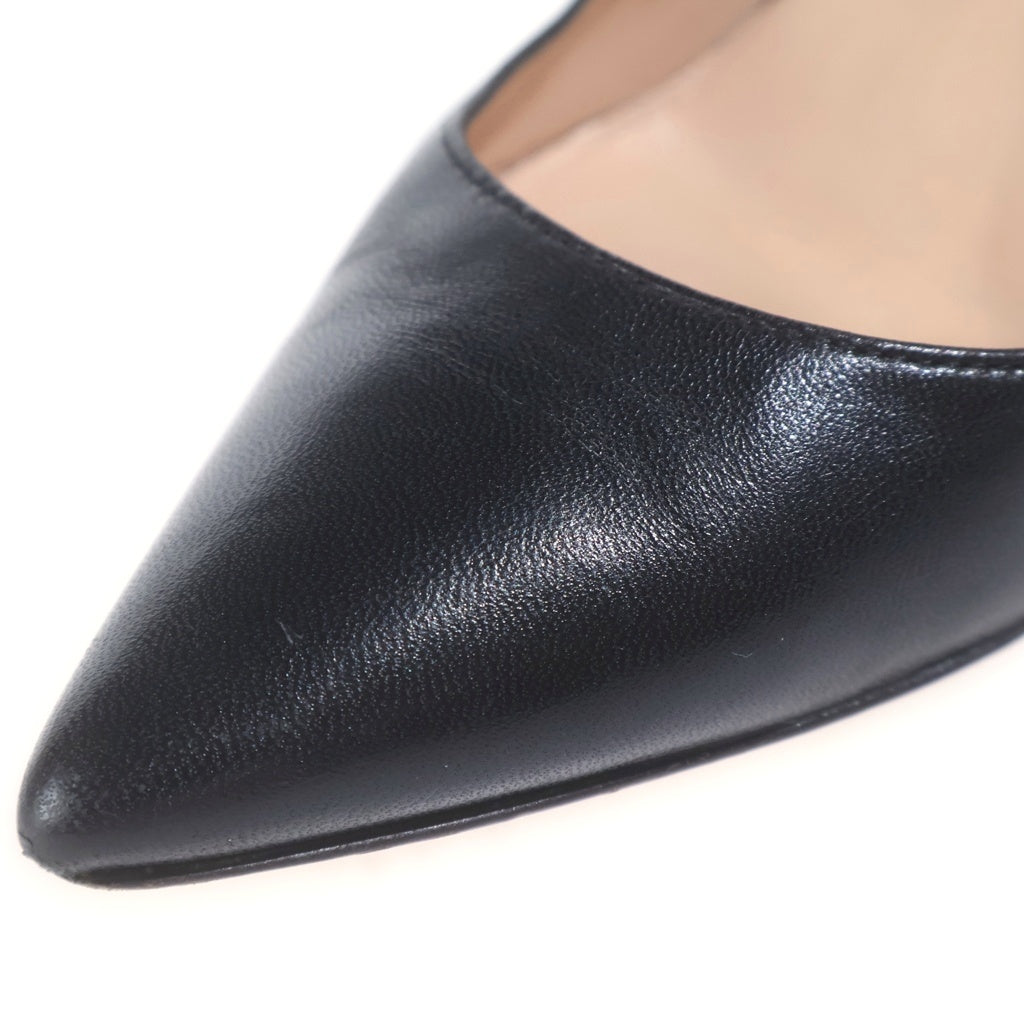 Gianvito Rossi(ジャンヴィト・ロッシ) ポインテッドトゥ ピンヒールパンプス シューズ レザー ブラック レディース
