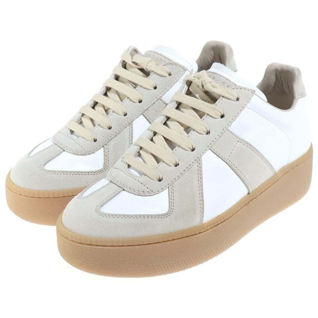 Maison Margiela(メゾンマルジェラ) レプリカスニーカー スエード×レザー ホワイト×ベージュ レディース