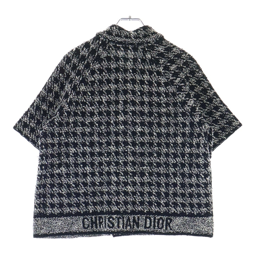Christian Dior(クリスチャンディオール) マクロカナージュ ツイード ショートスリーブ トップ 半袖シャツ ブラック 424S36AM753 レディース