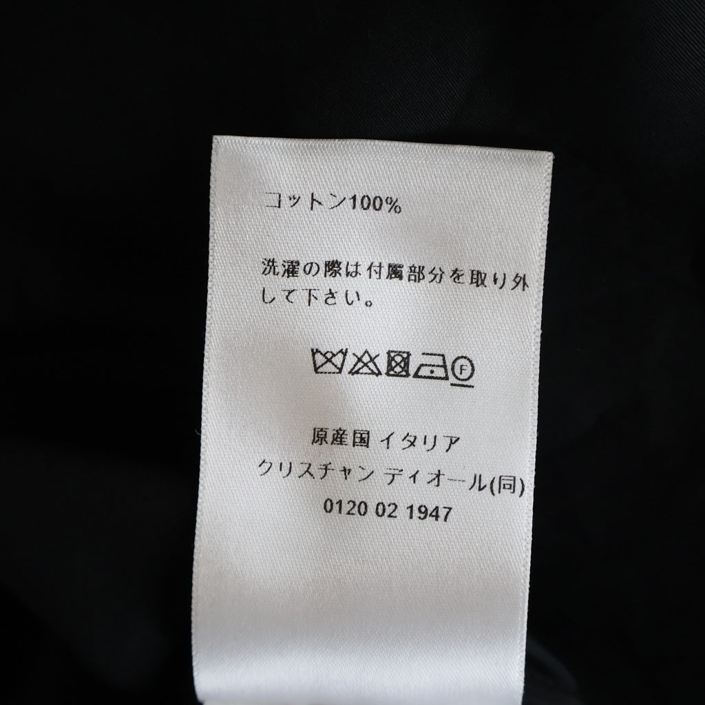 Christian Dior(クリスチャンディオール) 23SS BEE刺繍 パールカフス 半袖シャツ ブラック レディース 351B07A3356