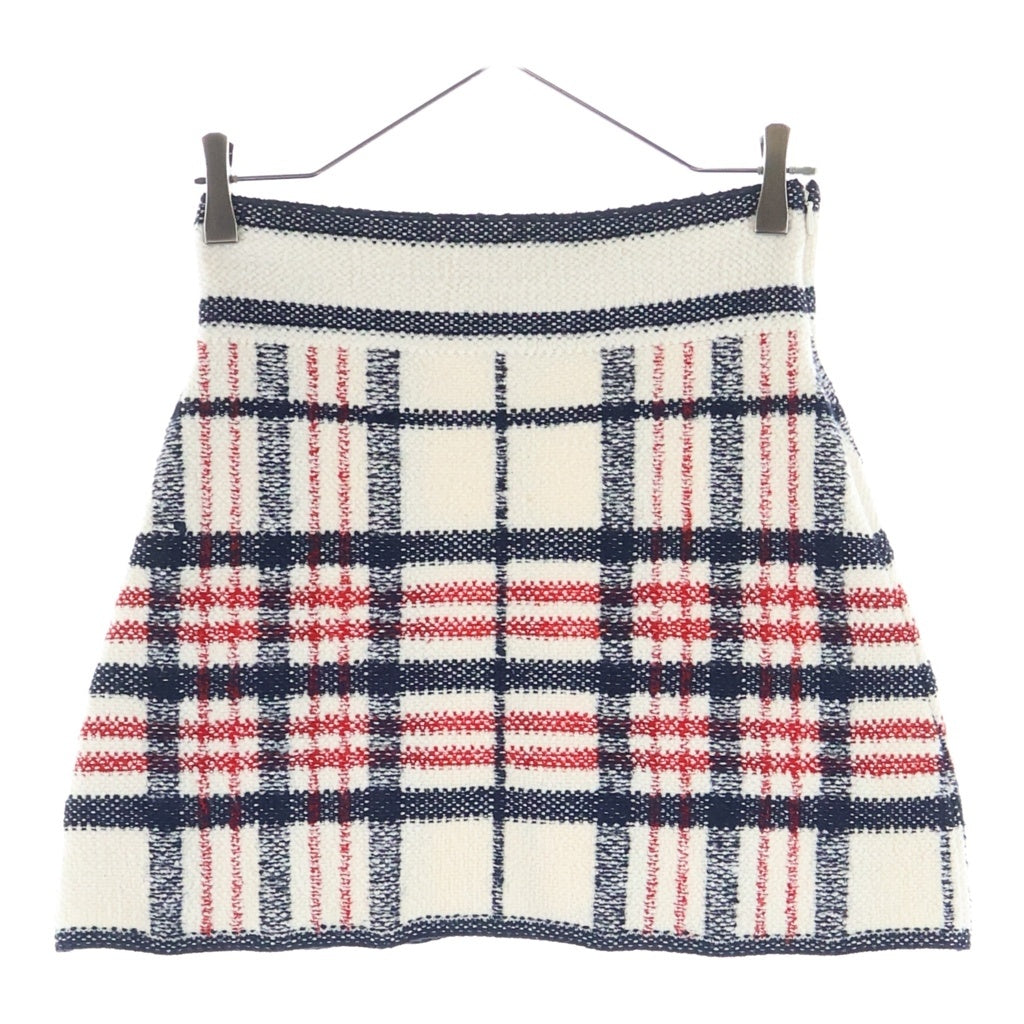 Christian Dior(クリスチャンディオール) 22SS チェック柄 ウールツイード ミニスカート ブラック/ホワイト 224J03AM706 レディース