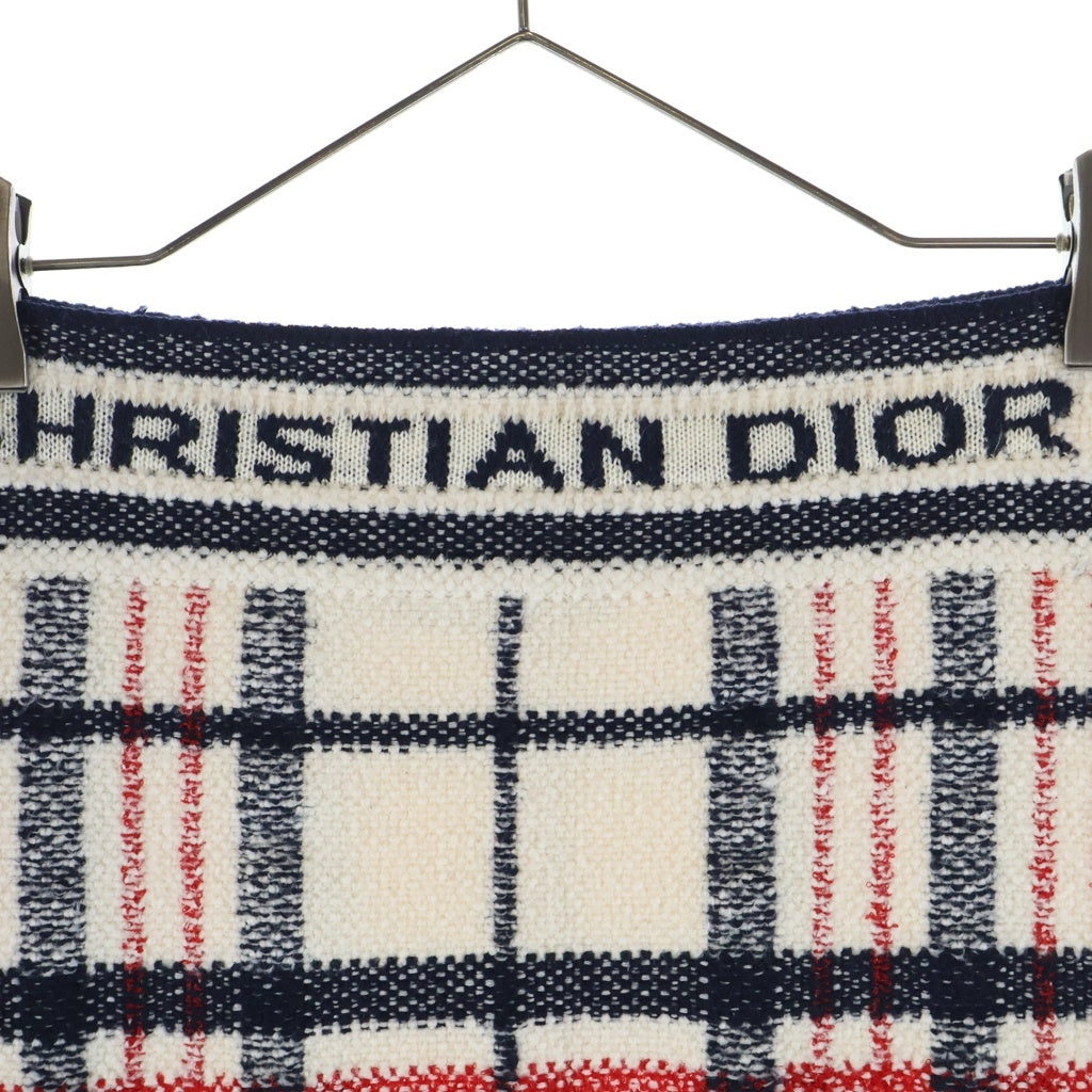 Christian Dior(クリスチャンディオール) 22SS チェック柄 ウールツイード ミニスカート ブラック/ホワイト 224J03AM706 レディース