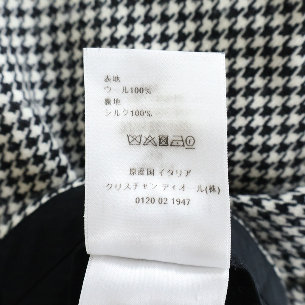 Christian Dior(クリスチャンディオール) ハウンドトゥース 千鳥格子 ウールショートパンツ ホワイト/ブラック レディース 251P45A1317