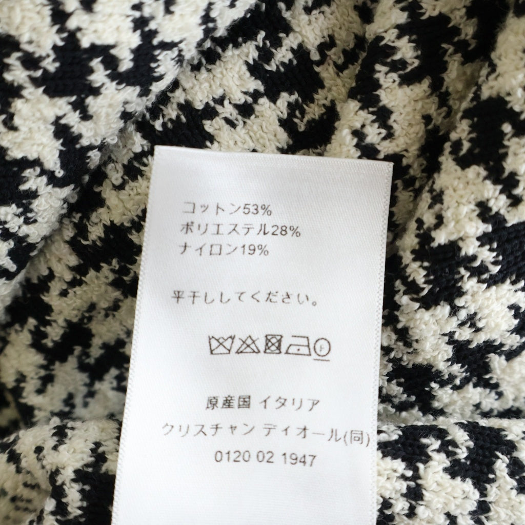 Christian Dior(クリスチャンディオール) CDパールボタン ストレートカット ワンピース ドレス ホワイト/ブラック 354R14AM324 レディース
