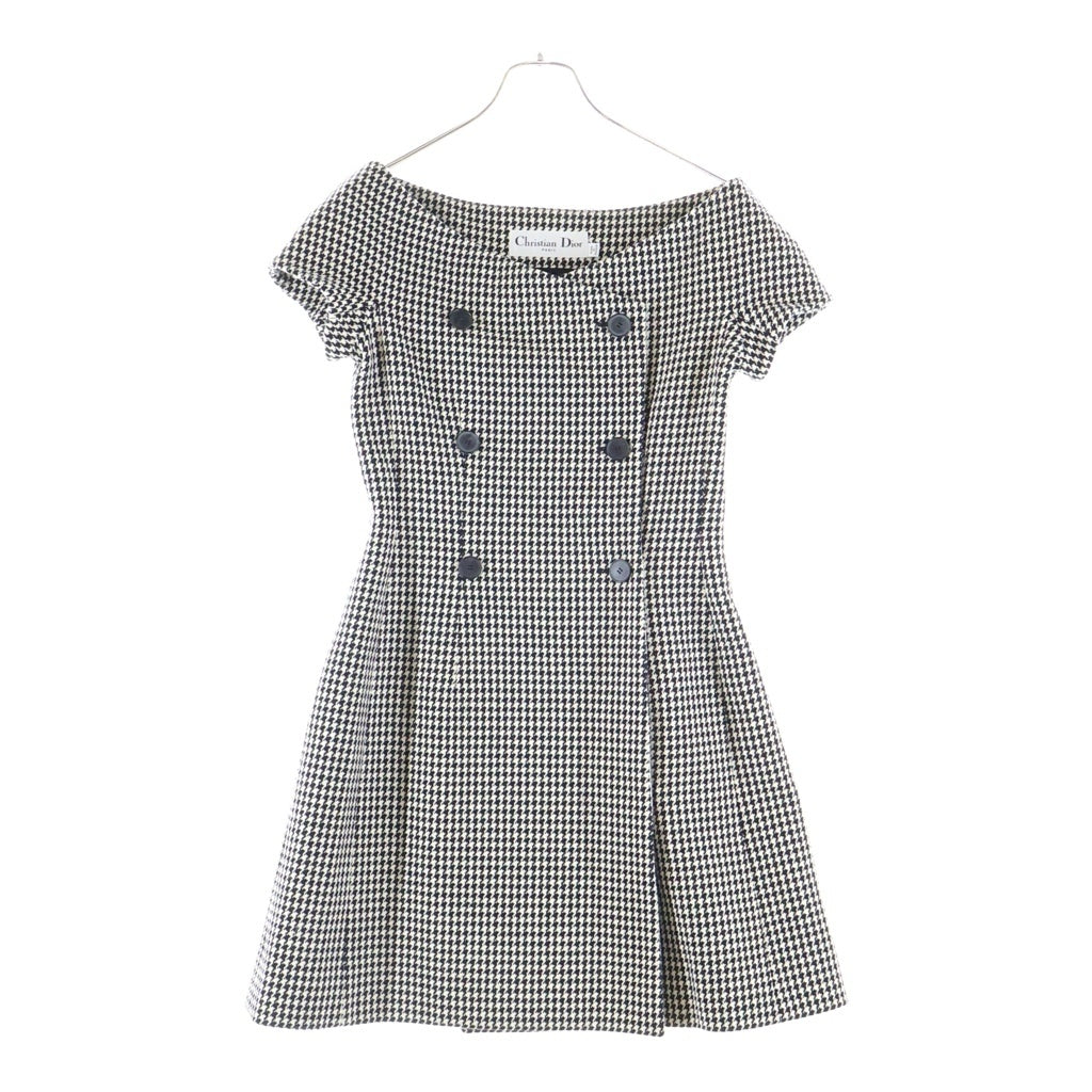Christian Dior(クリスチャンディオール) 21SS ハウンドトゥース 千鳥格子 ワンピース ホワイト/ブラック レディース 111D10A1140