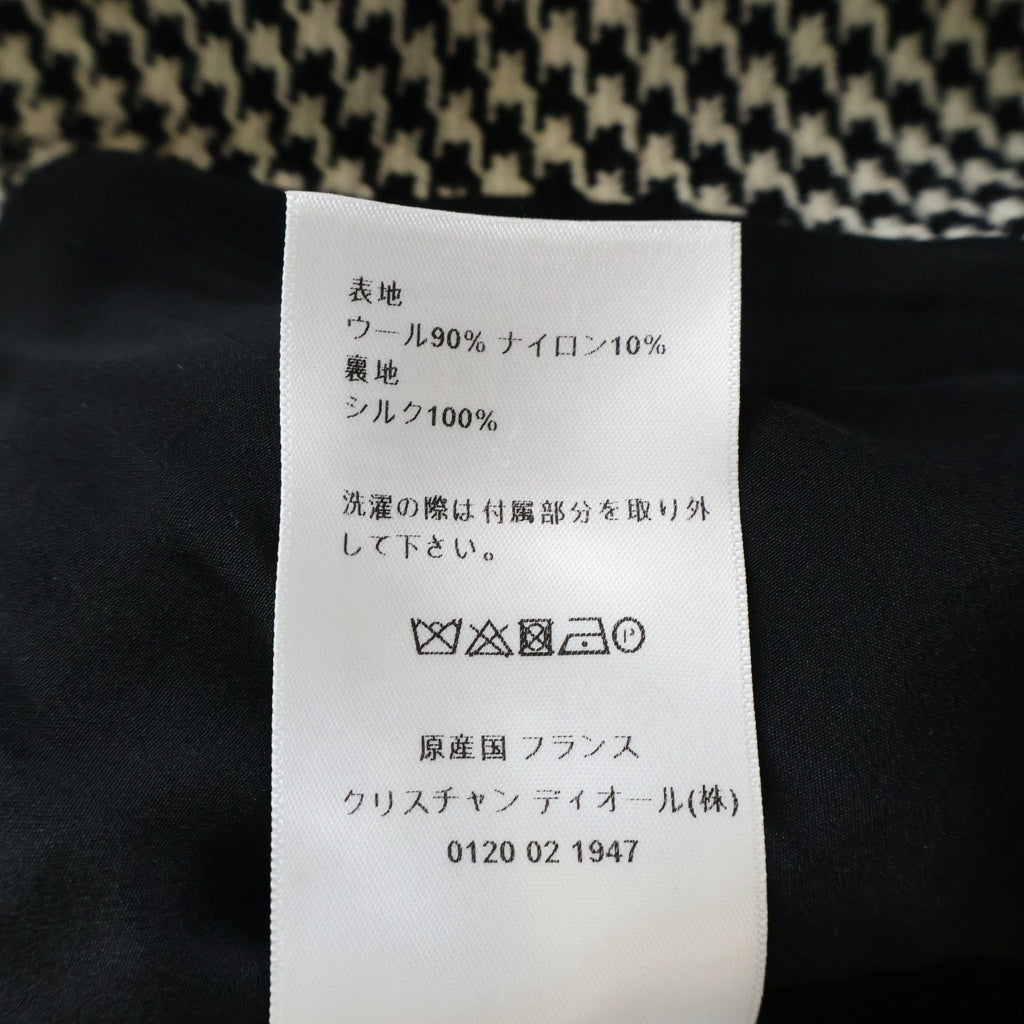Christian Dior(クリスチャンディオール) 21SS ハウンドトゥース 千鳥格子 ワンピース ホワイト/ブラック レディース 111D10A1140
