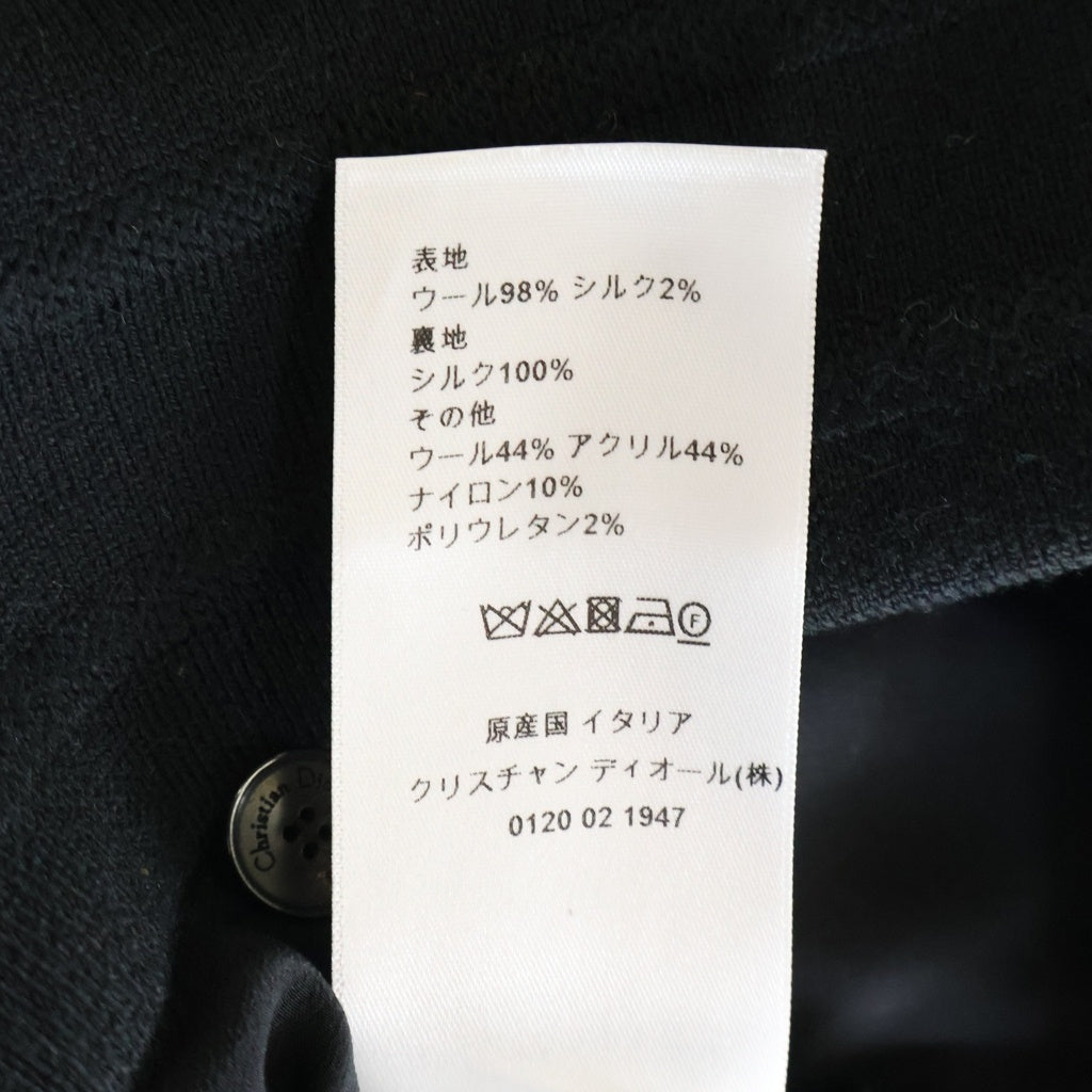 Christian Dior(クリスチャンディオール) ハウンドトゥース テクニカルニット ブルゾン ジャケット 千鳥格子 ホワイト/ブラック レディース 211C15A1110