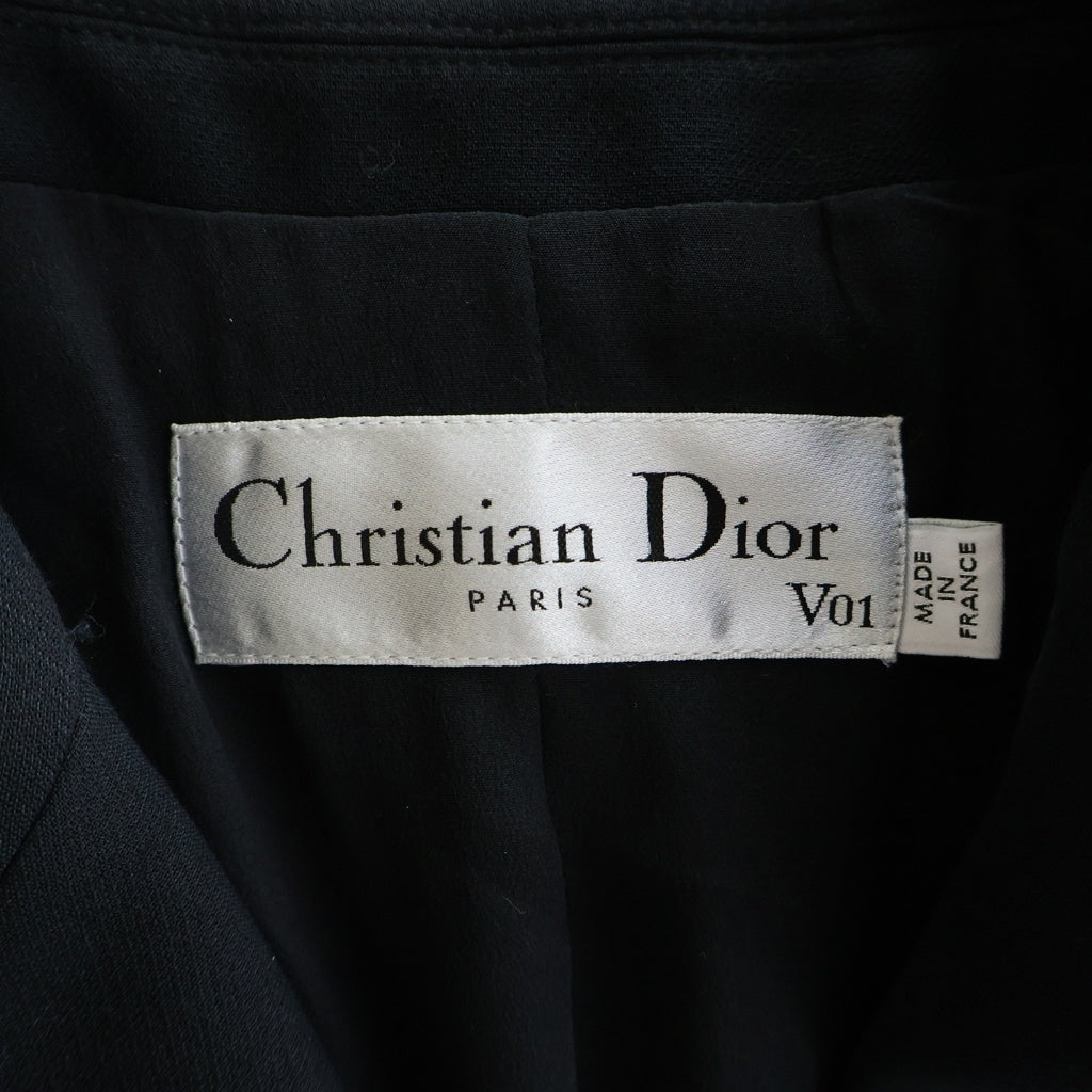 Christian Dior(クリスチャンディオール) Montaigne 30 モンテーニュ ウール/シルク バージャケット レディース ブラック 841V01A1166