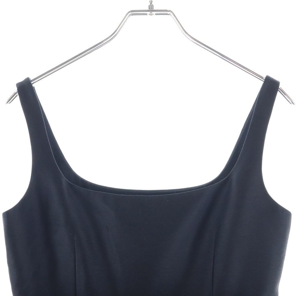 Christian Dior(クリスチャンディオール) ウール シルク ベルトテッド ノースリーブワンピース ドレス ブラック 311R42A1212 レディース