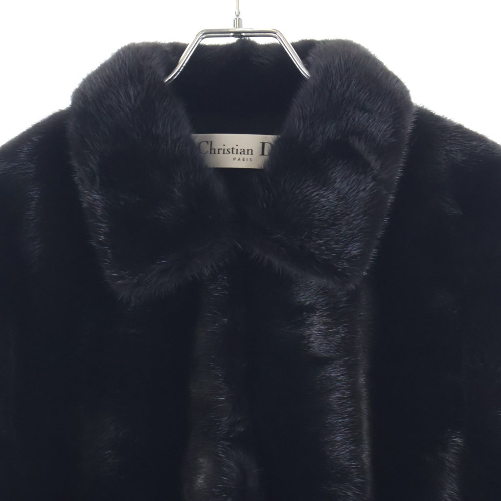 Christian Dior(クリスチャンディオール) ミンクファー ショート丈 ジャケット フック ブラック 046V35BF010 レディース