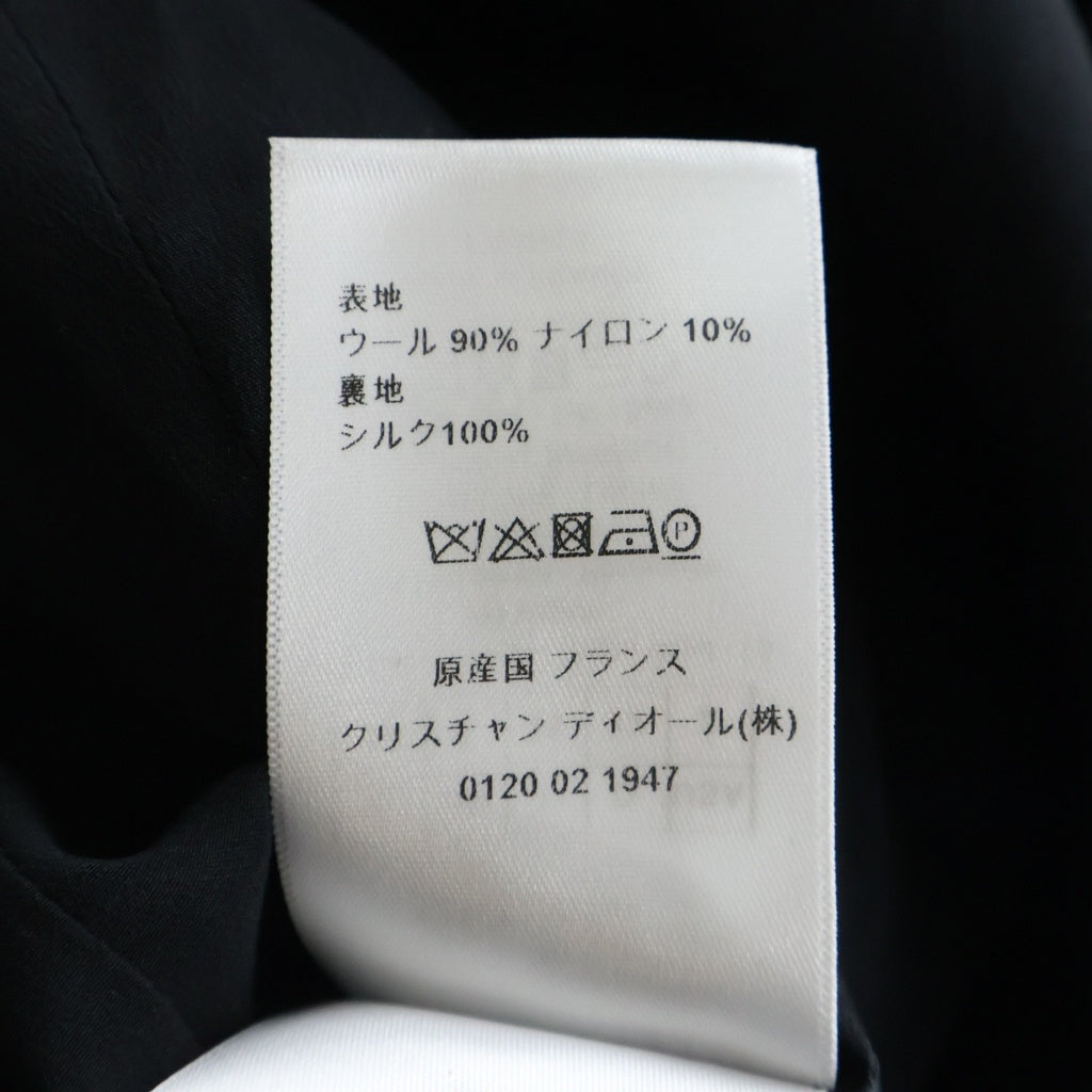 Christian Dior(クリスチャンディオール) ハウンドトゥース テクニカルニット バージャケット 千鳥格子柄 3Bテーラードジャケット ブラック/ホワイト レディース 011V01A1140