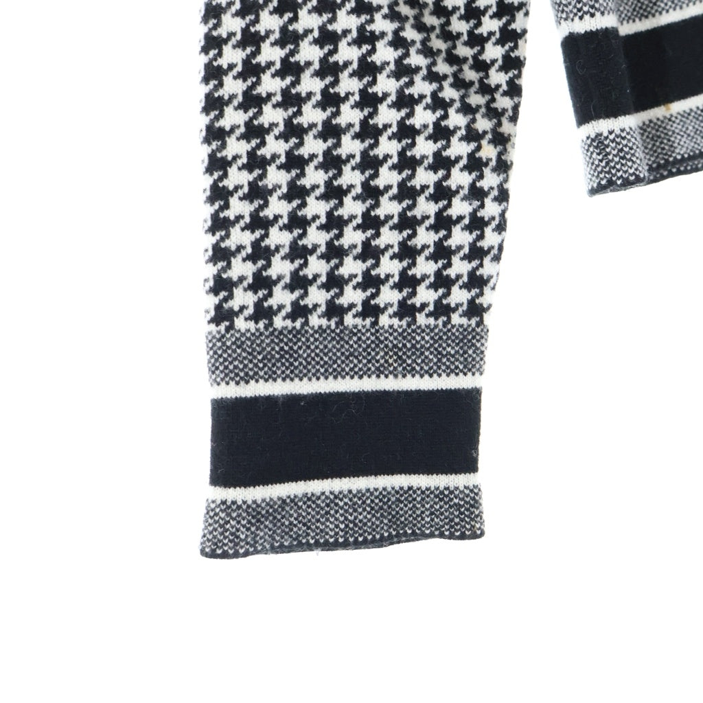Christian Dior(クリスチャンディオール) 20AW ハウンドトゥース カシミヤニットセーター 千鳥格子柄 ホワイト/ブラック レディース 014S55AM035
