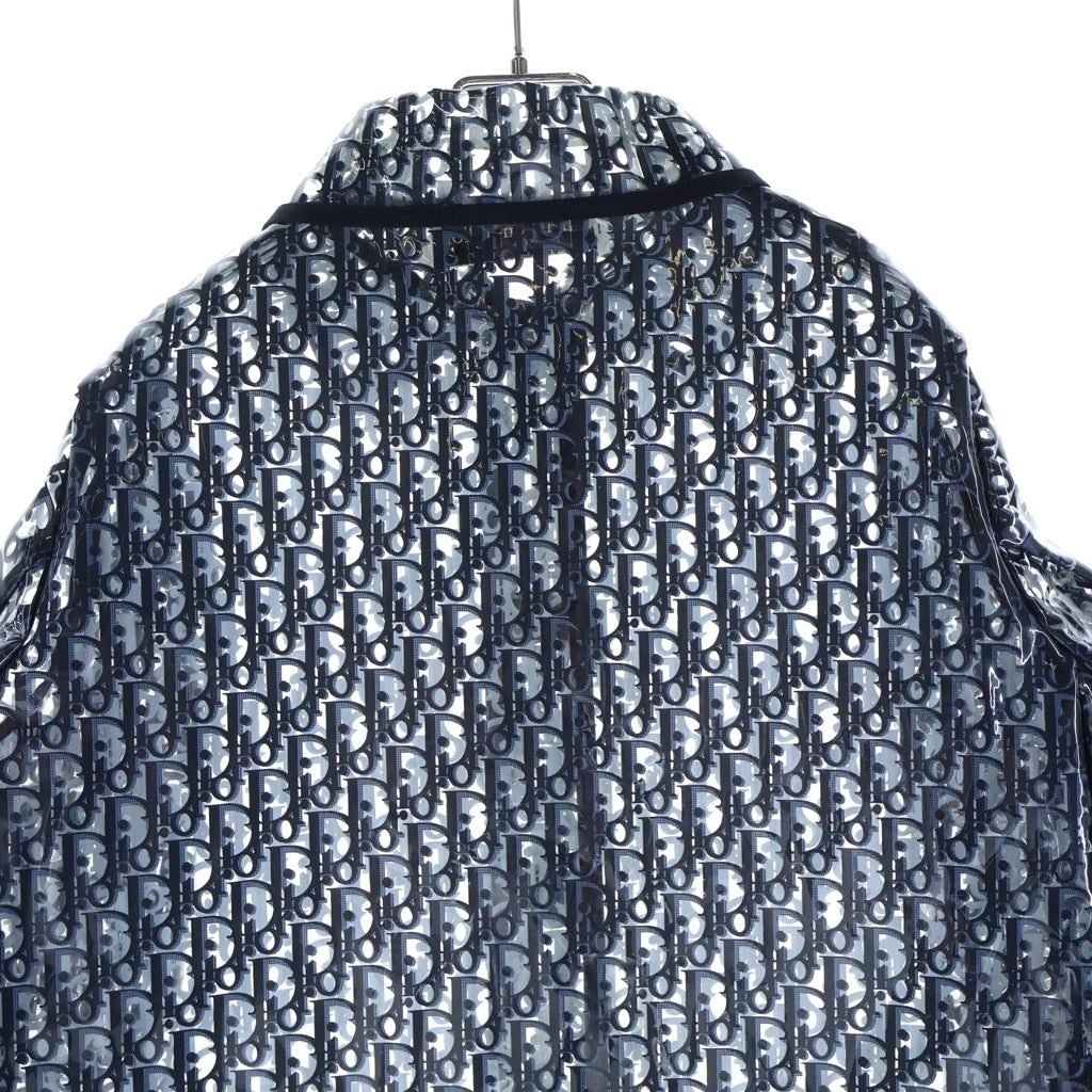 Christian Dior(クリスチャンディオール) オブリーク 総柄 PVC ビニール レインコート クリア/ネイビー 147M39A2116 レディース