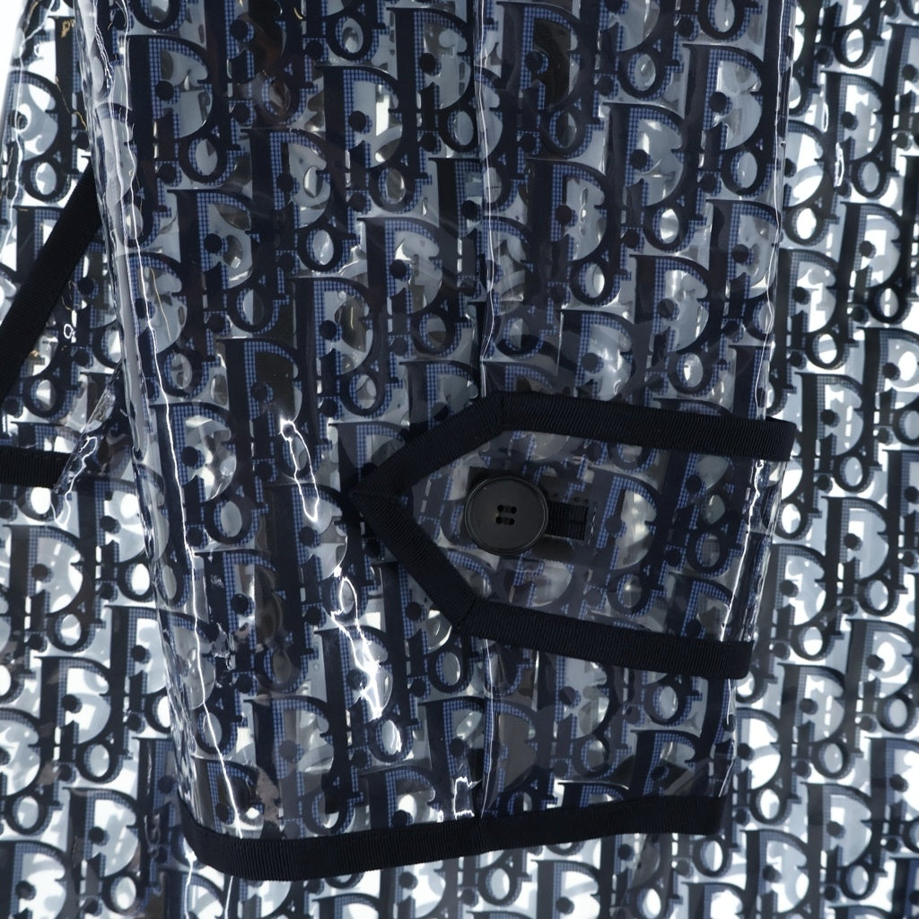 Christian Dior(クリスチャンディオール) オブリーク 総柄 PVC ビニール レインコート クリア/ネイビー 147M39A2116 レディース