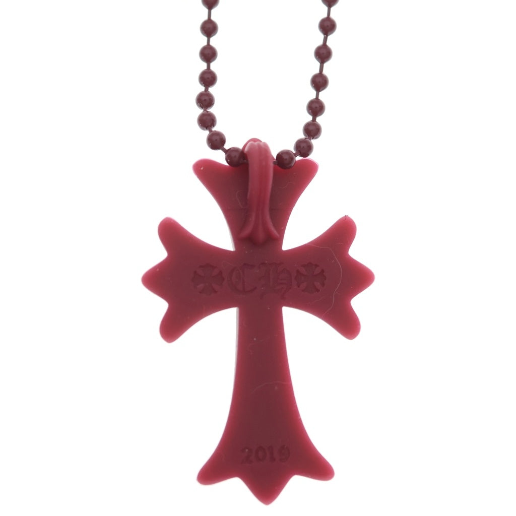 CHROME HEARTS(クロムハーツ) RUBBER CH CRS SML ラバースモールCHクロス ネックレス ボルドー