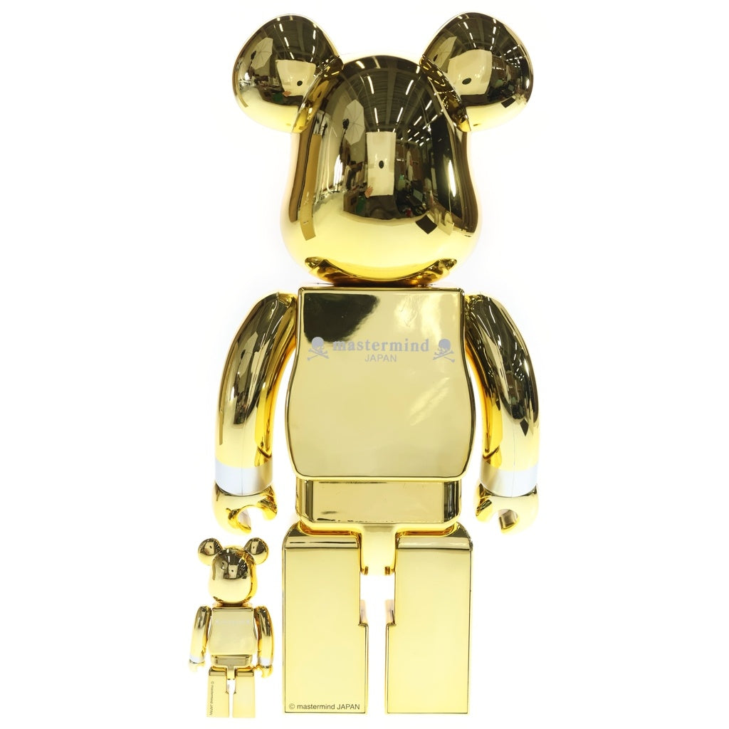 MEDICOM TOY(メディコムトイ) ×MASTERMIND JAPAN BE@RBRICK GOLD 100%&400% マスターマインド ジャパン ベアブリック 2体セット フィギュア 2021モデル ゴールド