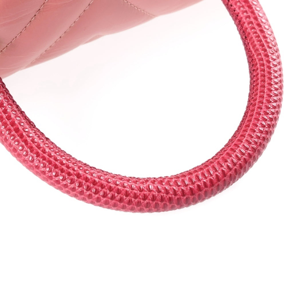CHANEL(シャネル) ココハンドル ハンド ショルダーバッグ レザーハンドル Vステッチ ゴールド金具 ピンク A92991 25番台 レディース