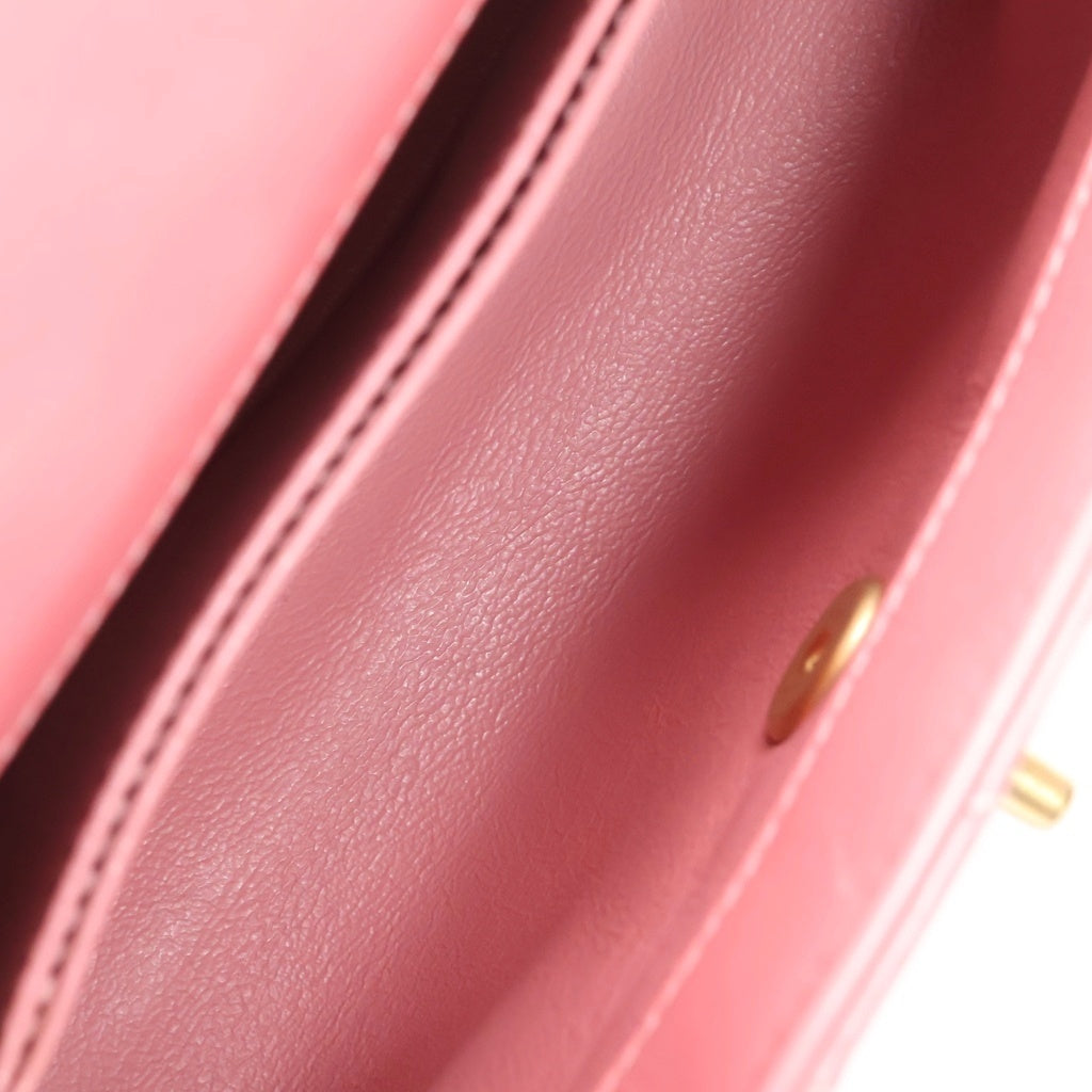CHANEL(シャネル) ココハンドル ハンド ショルダーバッグ レザーハンドル Vステッチ ゴールド金具 ピンク A92991 25番台 レディース