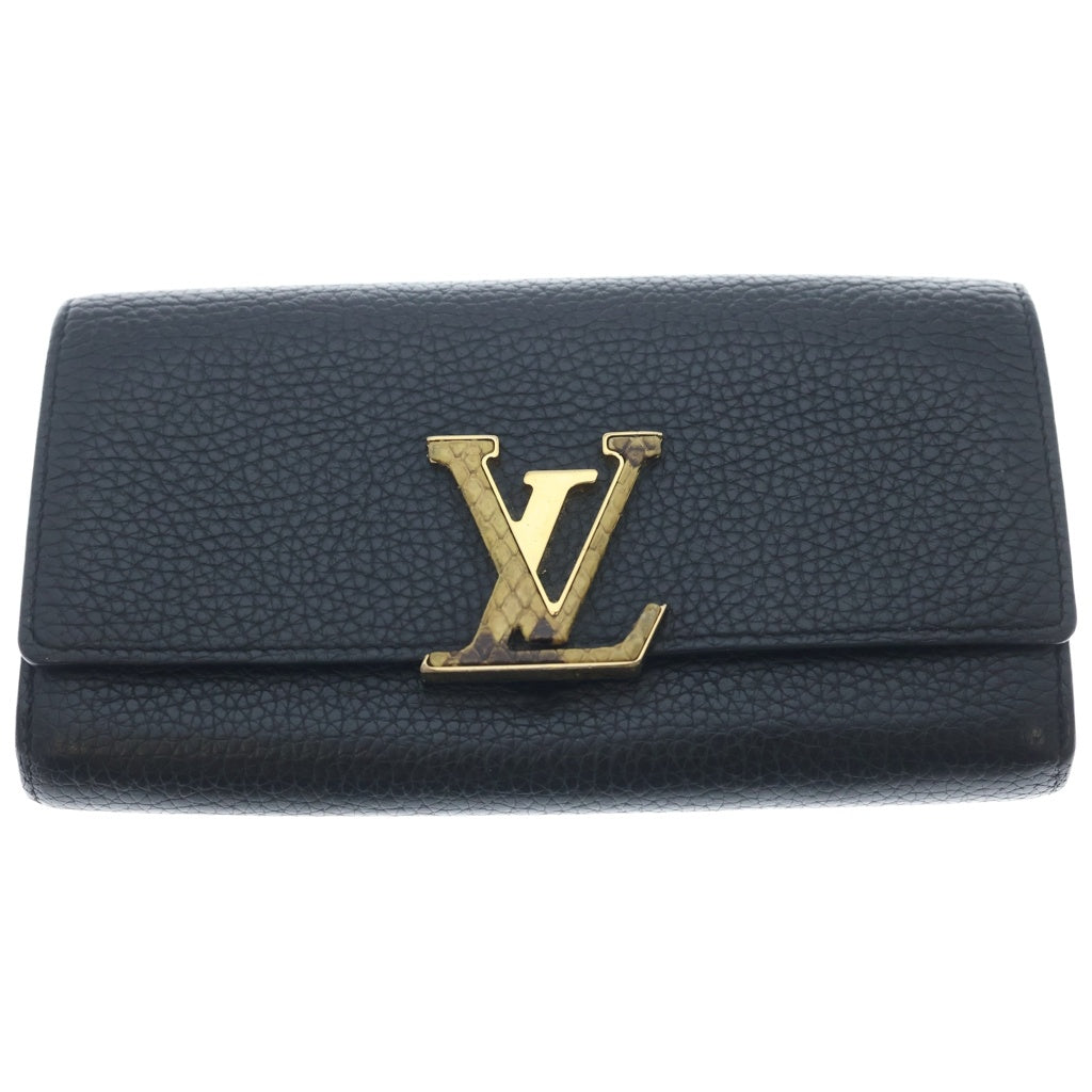 LOUIS VUITTON(ルイヴィトン) ポルト フォイユ カプシーヌ トリヨンレザー ロングウォレット ブラック M61248