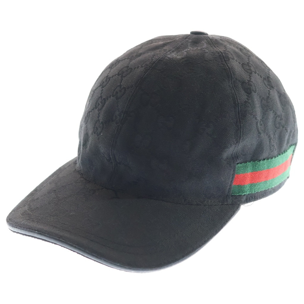 GUCCI(グッチ) GGキャンパス ベースボールキャップ 帽子 ブラック 200035 KQWB6