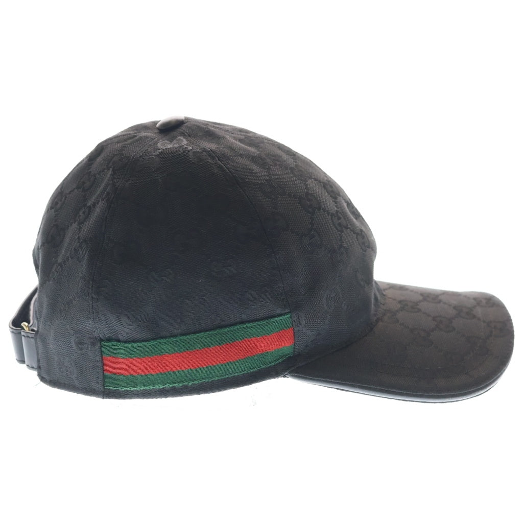 GUCCI(グッチ) GGキャンパス ベースボールキャップ 帽子 ブラック 200035 KQWB6