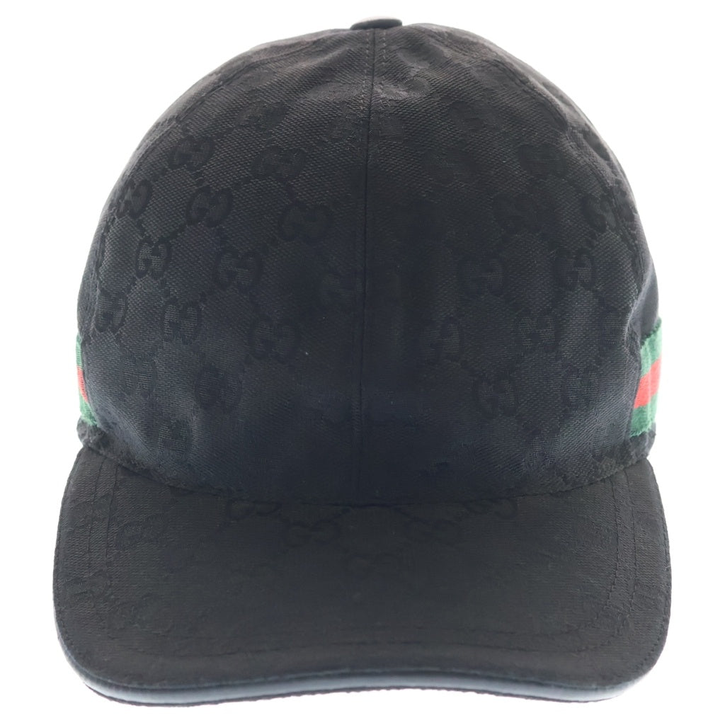 GUCCI(グッチ) GGキャンパス ベースボールキャップ 帽子 ブラック 200035 KQWB6