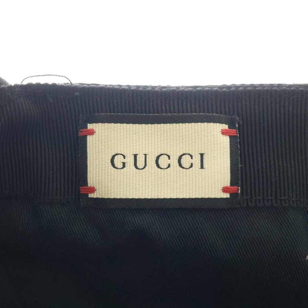 GUCCI(グッチ) GGキャンパス ベースボールキャップ 帽子 ブラック 200035 KQWB6