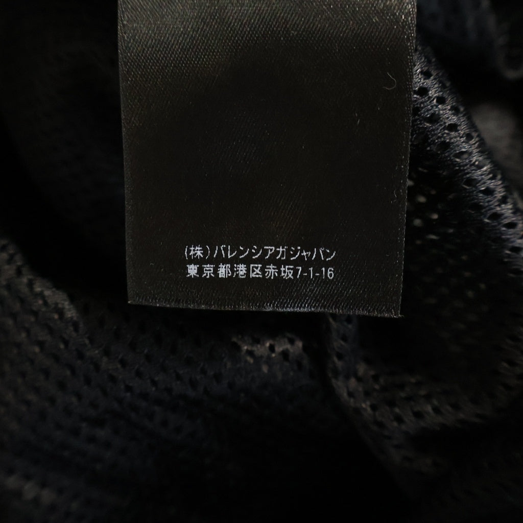 BALENCIAGA(バレンシアガ) プリントロゴ ナイロン/デニム切替しブルゾン トラッカージャケット ブラック/グレー/ホワイト 529213 TBQ03
