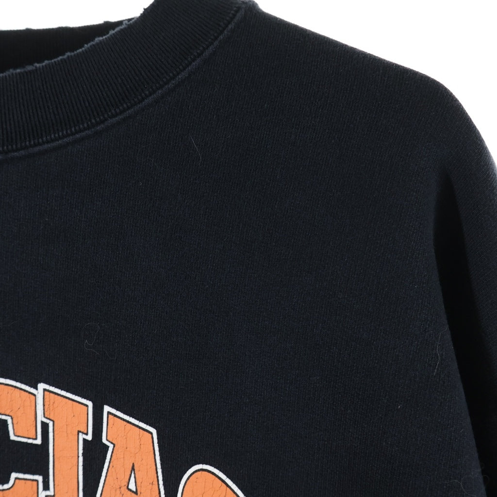 BALENCIAGA(バレンシアガ) カレッジロゴプリント ダメージ加工 スウェットクルーネックシャツ トレーナー ブラック 676629 TLVJ3