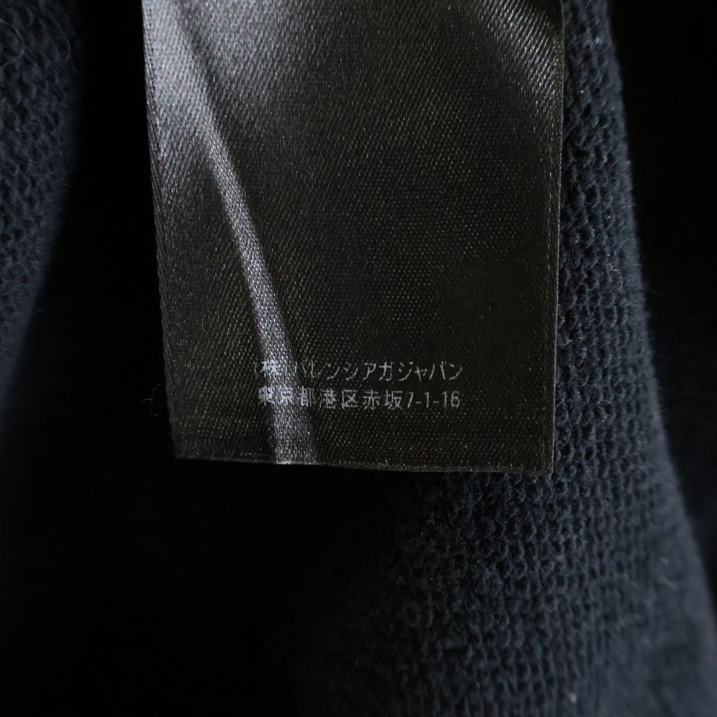 BALENCIAGA(バレンシアガ) カレッジロゴプリント ダメージ加工 スウェットクルーネックシャツ トレーナー ブラック 676629 TLVJ3