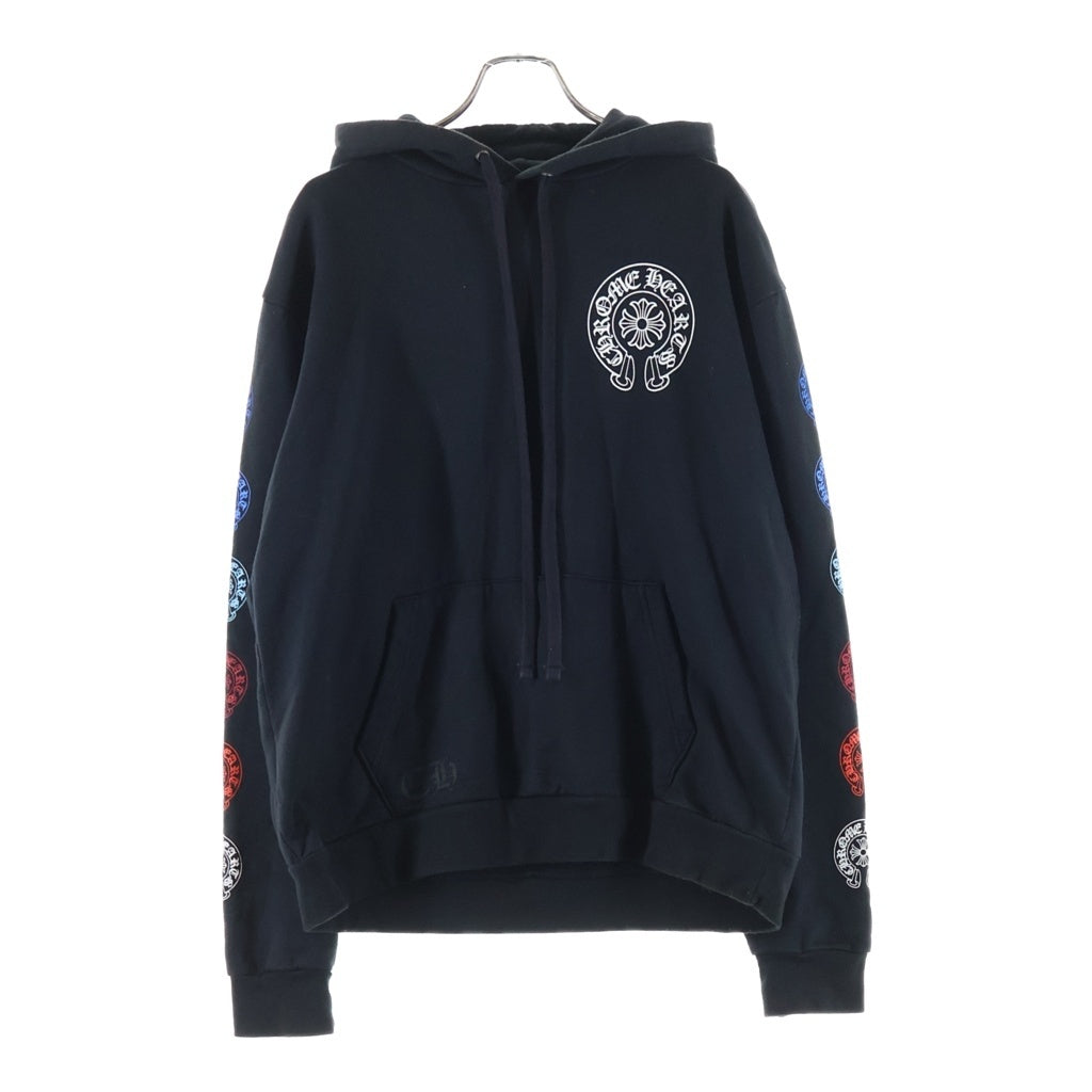 CHROME HEARTS(クロムハーツ) SWTSHRT PLVR マルチホースシュープリント スウェットプルオーバーパーカー ブラック