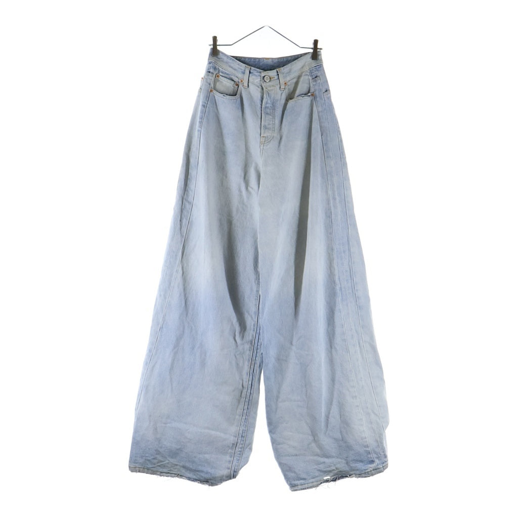 VETEMENTS(ヴェトモン) 23SS Plain Baggy Jeans プレーン ワイドバギーデニムパンツ ライトインディゴ UE63PA305N1