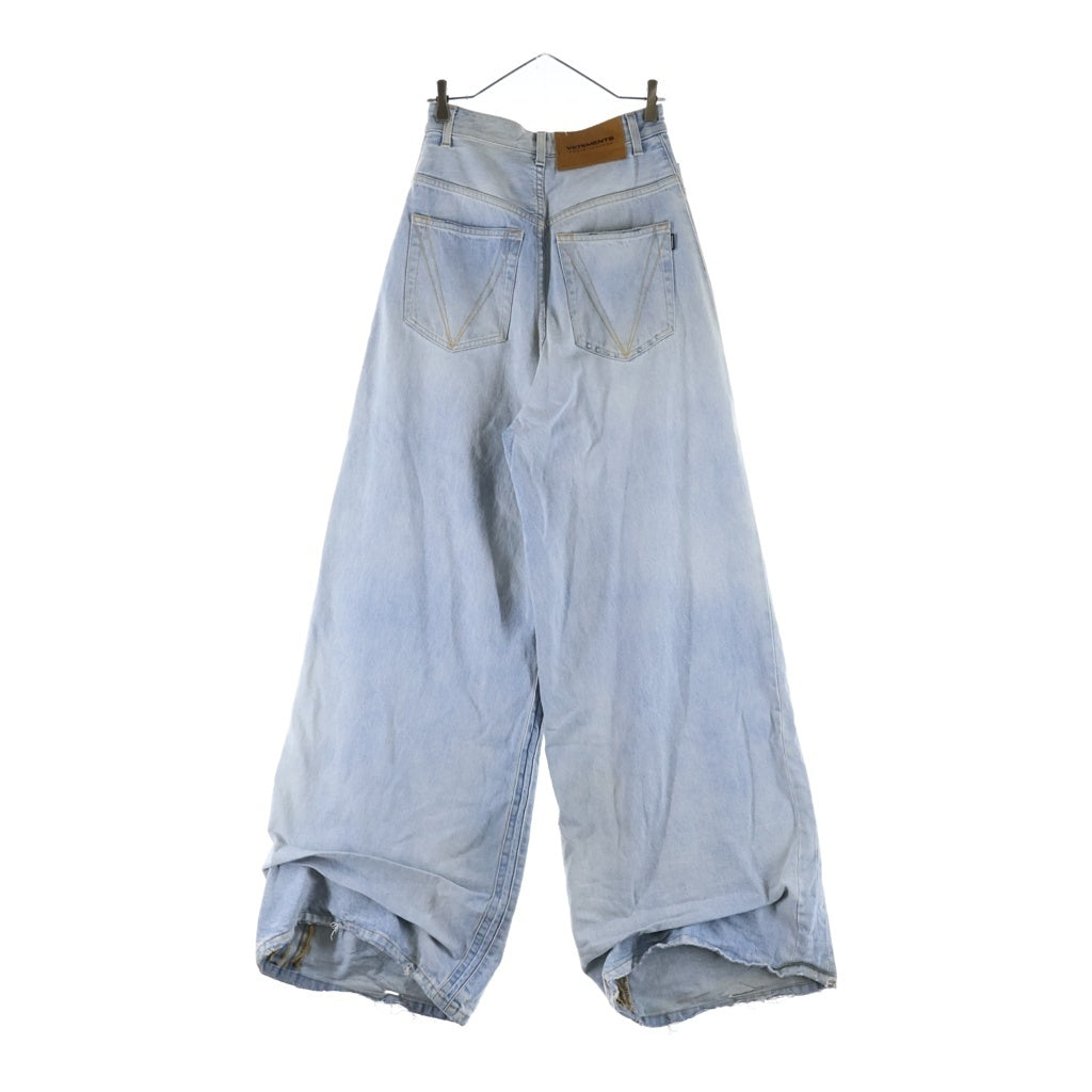 VETEMENTS(ヴェトモン) 23SS Plain Baggy Jeans プレーン ワイドバギーデニムパンツ ライトインディゴ UE63PA305N1