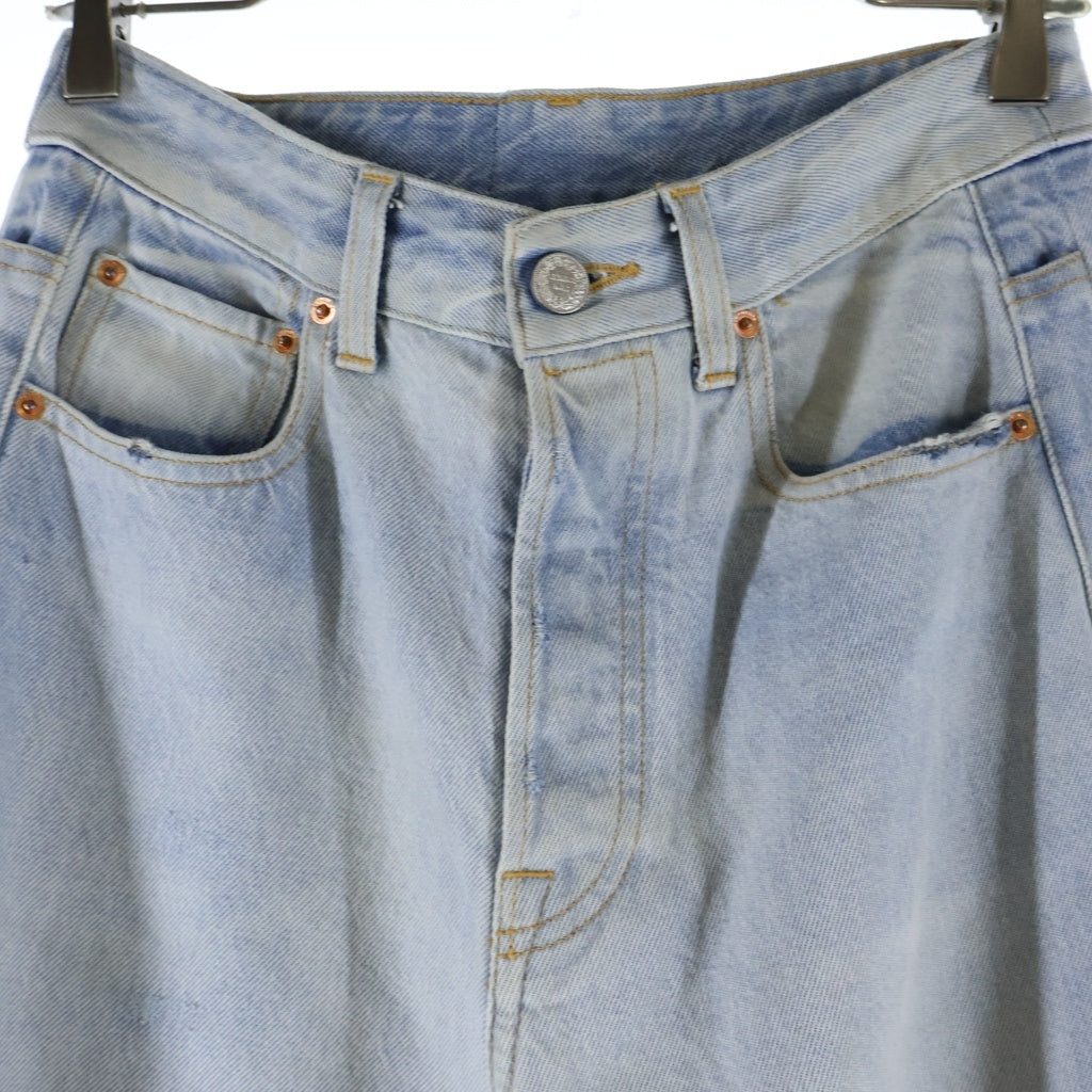 VETEMENTS(ヴェトモン) 23SS Plain Baggy Jeans プレーン ワイドバギーデニムパンツ ライトインディゴ UE63PA305N1