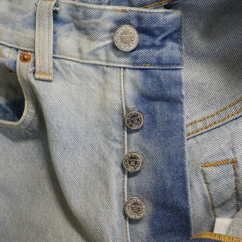 VETEMENTS(ヴェトモン) 23SS Plain Baggy Jeans プレーン ワイドバギーデニムパンツ ライトインディゴ UE63PA305N1