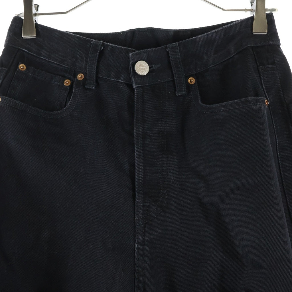 VETEMENTS(ヴェトモン) 23AW Destroyed Baggy Jeans デトロイバギージーンズ ワイドデニムパンツ ブラック UE54PA240B