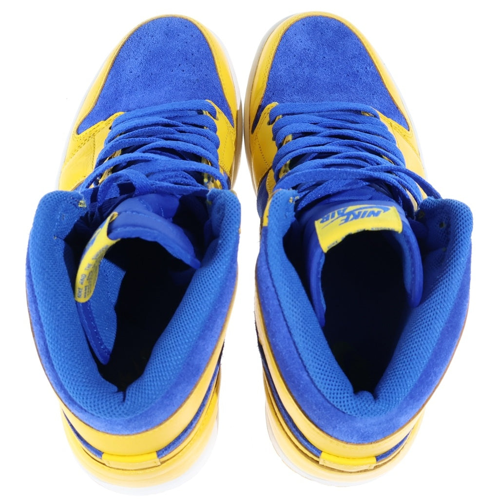 NIKE(ナイキ) AIR JORDAN 1 RETRO HIGH OG LANEY エアジョーダン1 レイニー ハイカットスニーカー ブルー/イエロー US9/27cm 555088-707