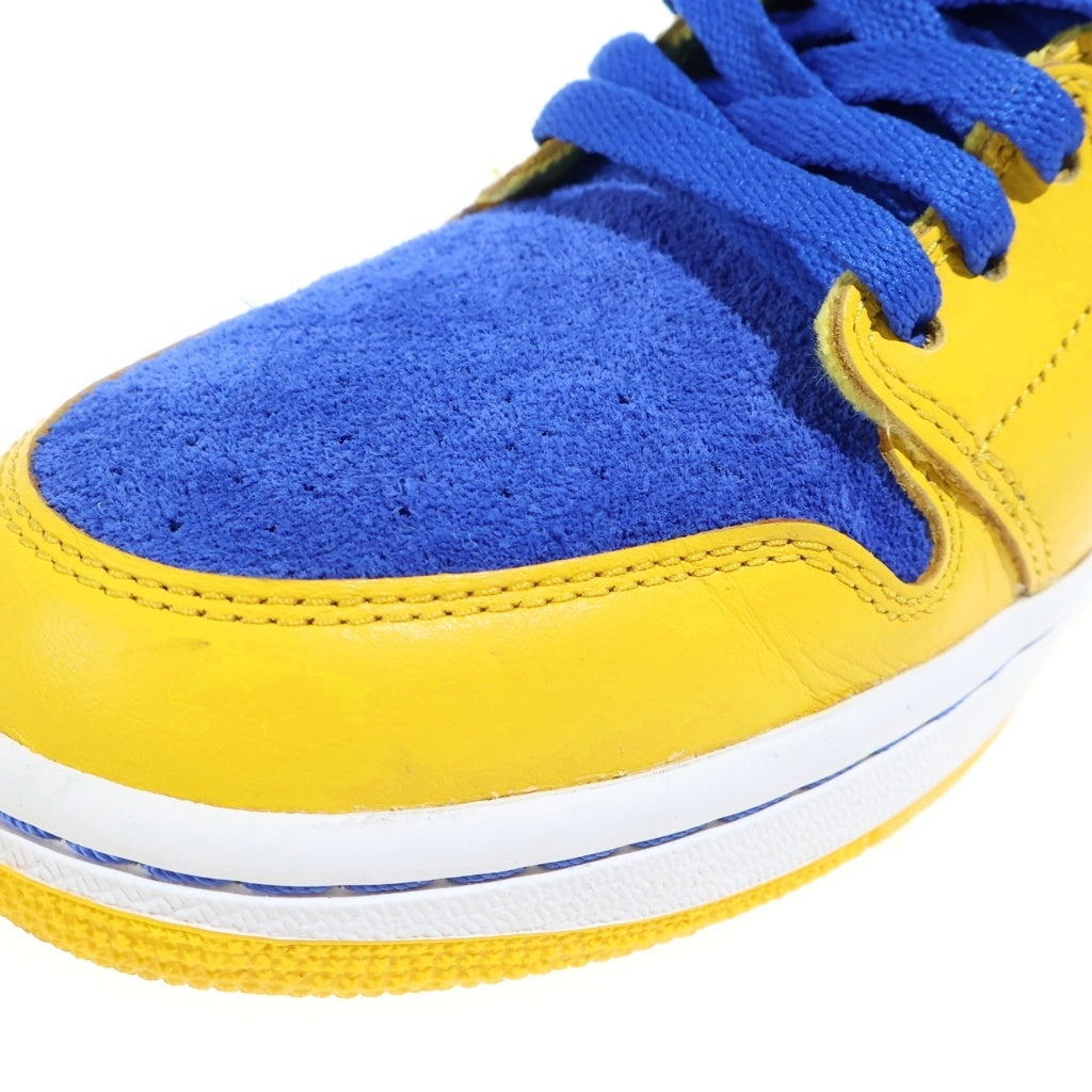 NIKE(ナイキ) AIR JORDAN 1 RETRO HIGH OG LANEY エアジョーダン1 レイニー ハイカットスニーカー ブルー/イエロー US9/27cm 555088-707
