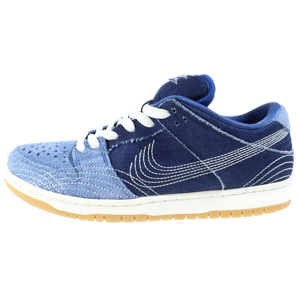 NIKE SB(ナイキエスビー) DUNK LOW PRM SASHIKO CV0316-400 ダンク 刺子 ローカットスニーカー ネイビー US10/28cm