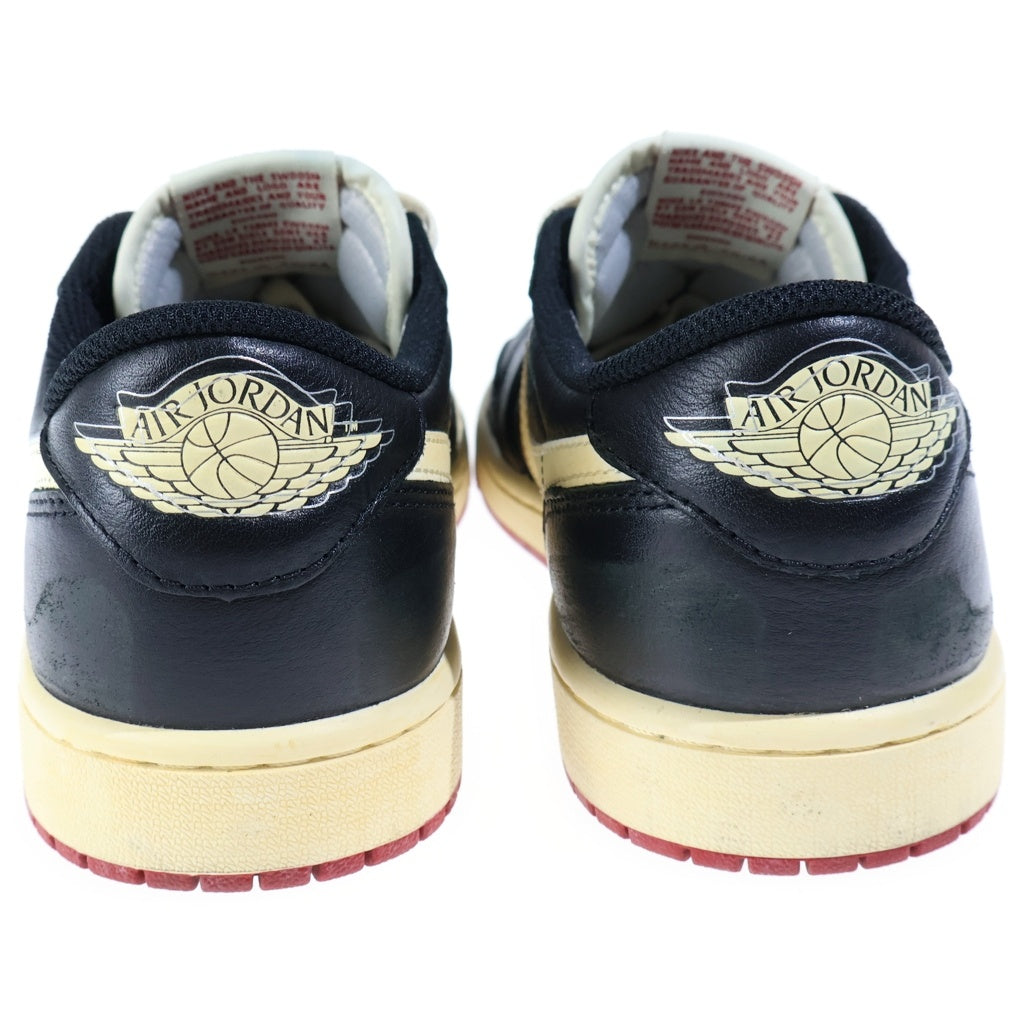 NIKE(ナイキ) ×NIGEL SYLVESTER AIR JORDAN 1 RETRO LW OG IB8958-001 ナイジェルシルベスター エアジョーダン1 ローカットスニーカー ブラック/セイル US9.5/27.5cm