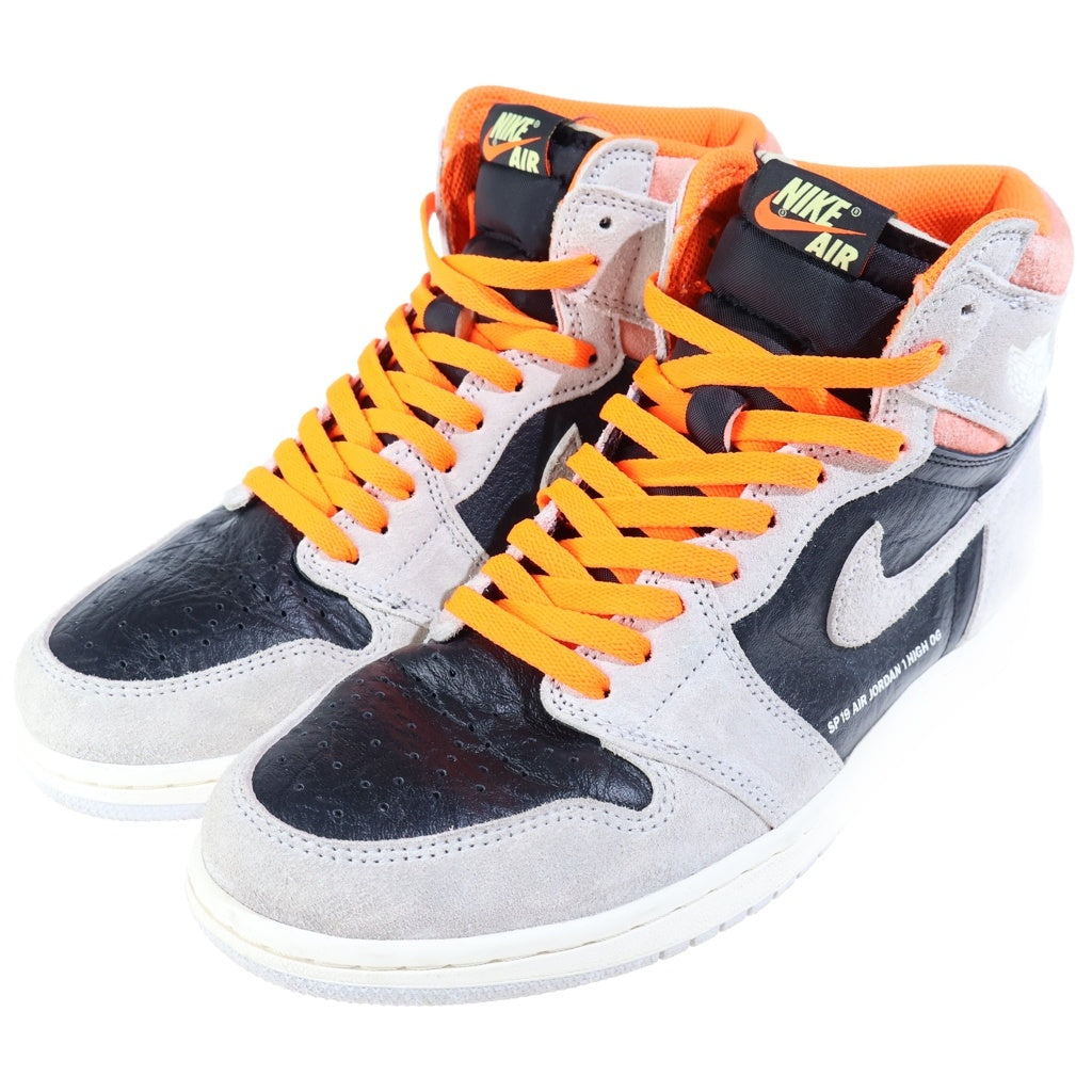 NIKE(ナイキ) AIR JORDAN 1 HIGH OG HYPER CRIMSON 555088-018 エアジョーダン1 ハイパークリムゾン ハイカットスニーカー グレー/ブラック US10/28cm
