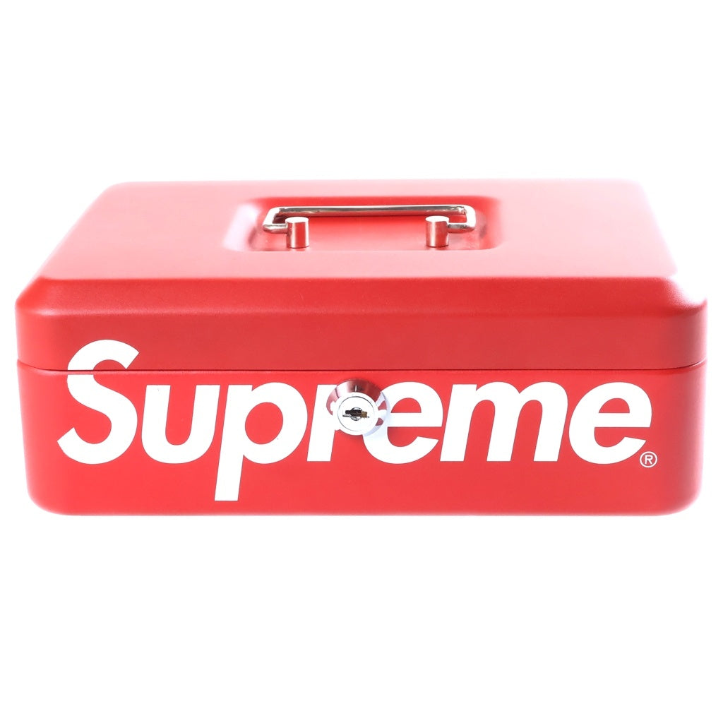 SUPREME(シュプリーム) 17AW ROCK BOX ロックボックス ロゴプリント小物入れ 工具箱 鍵付き収納 メタリックレッド
