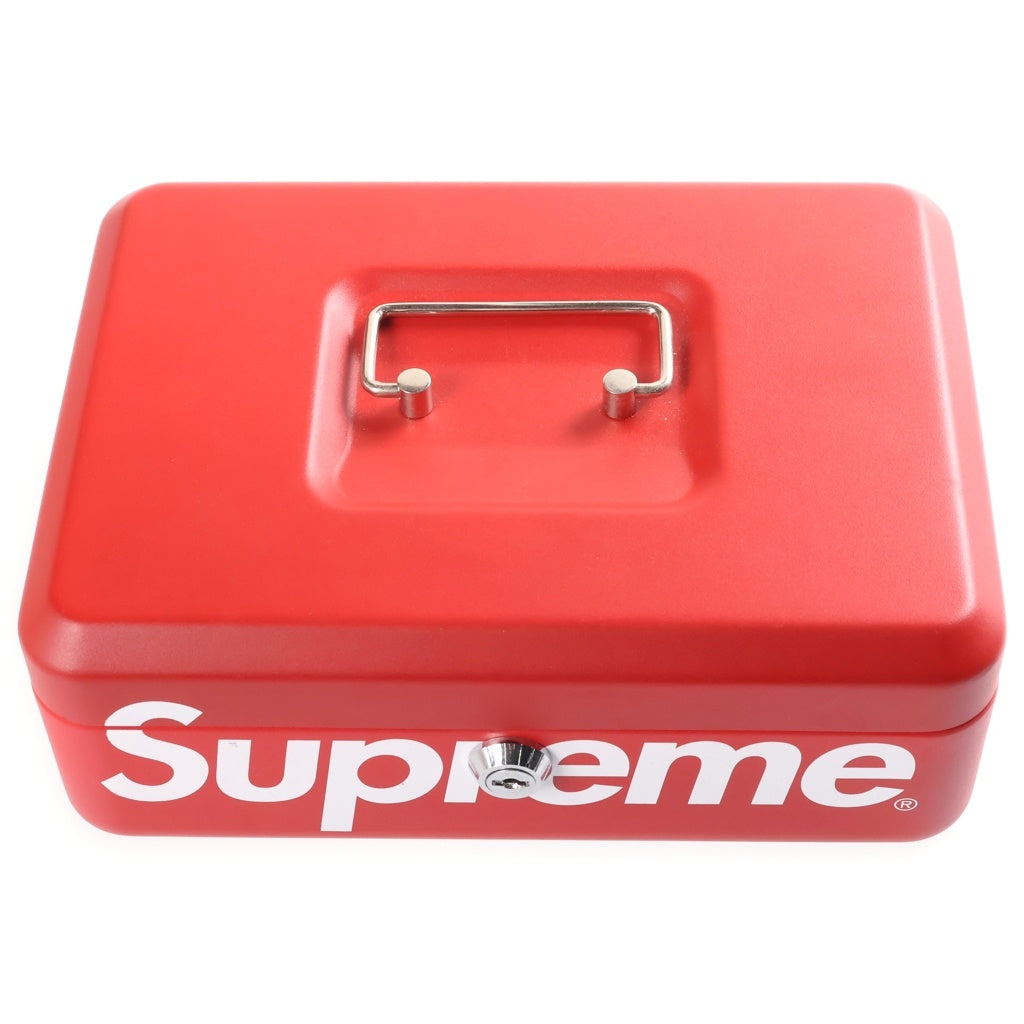 SUPREME(シュプリーム) 17AW ROCK BOX ロックボックス ロゴプリント小物入れ 工具箱 鍵付き収納 メタリックレッド