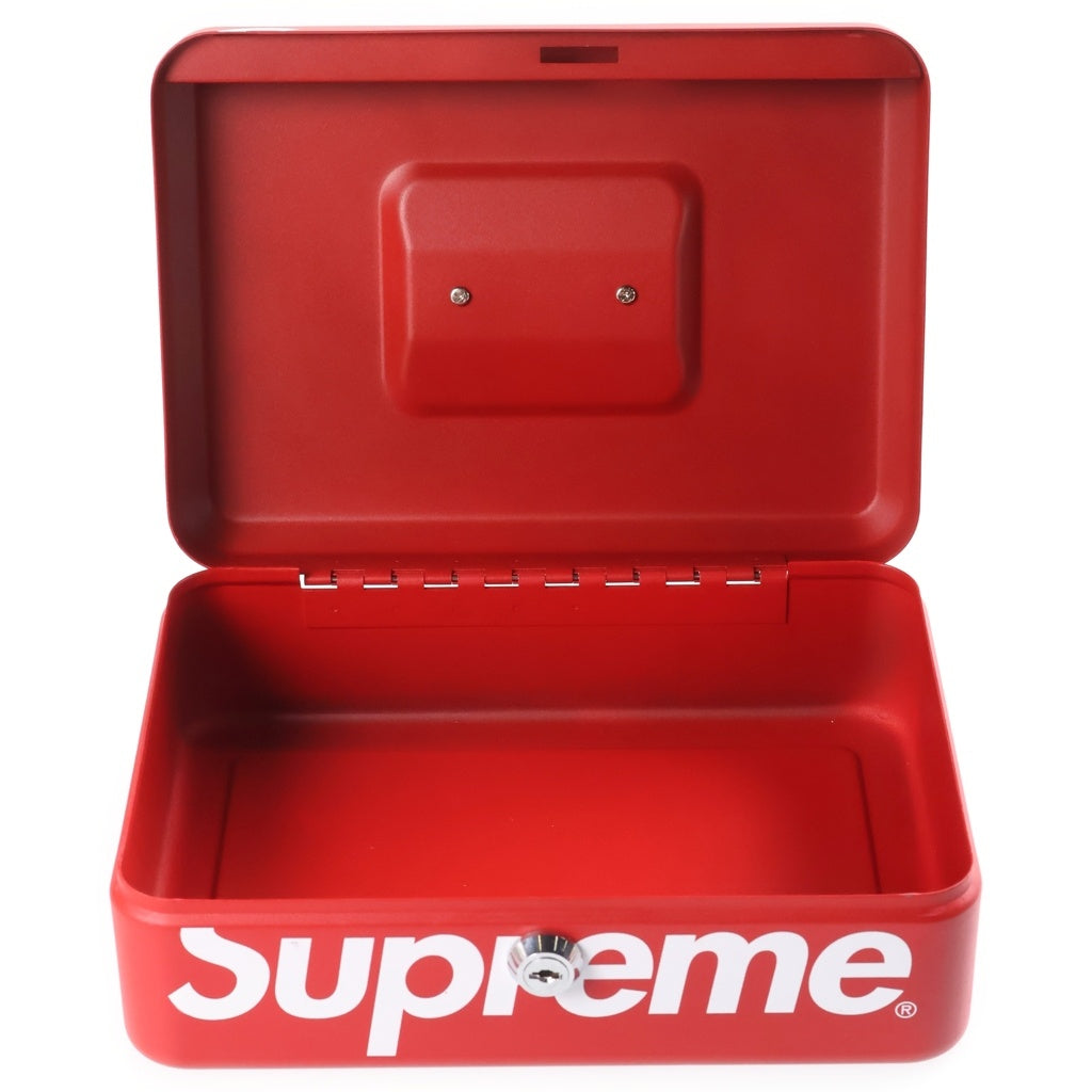 SUPREME(シュプリーム) 17AW ROCK BOX ロックボックス ロゴプリント小物入れ 工具箱 鍵付き収納 メタリックレッド